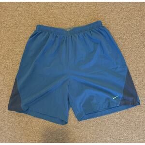 Nike Dri-Fit Flex Woven Lined Sportswear Training Shorts Blue Men's Medium
